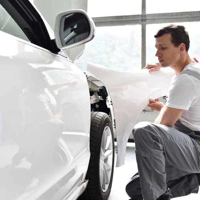 Collision Repair fender painted